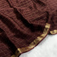 Pure viscous chinon silk with zari checks