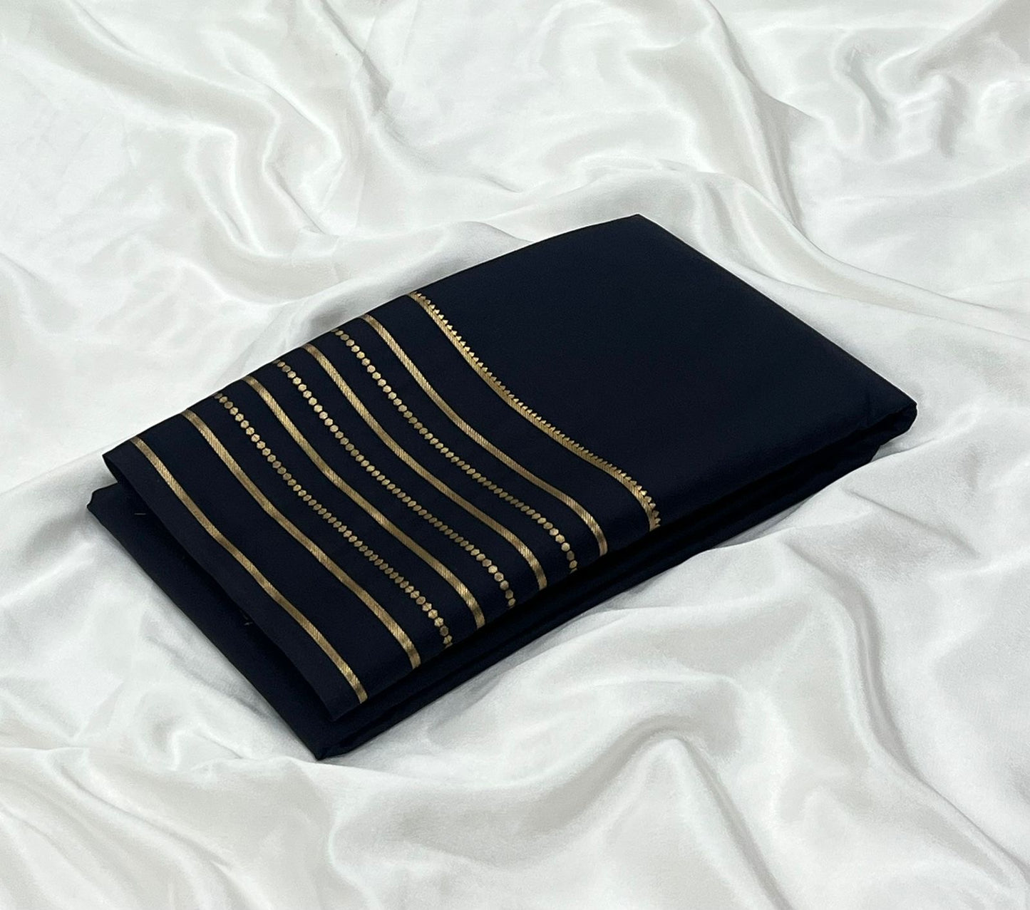 Soft semi Mysore crepe silk sarees with zari stripe border