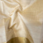 Semi tussar silk with zari border