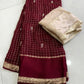 Beautiful viscose georgette saree with sequins butti