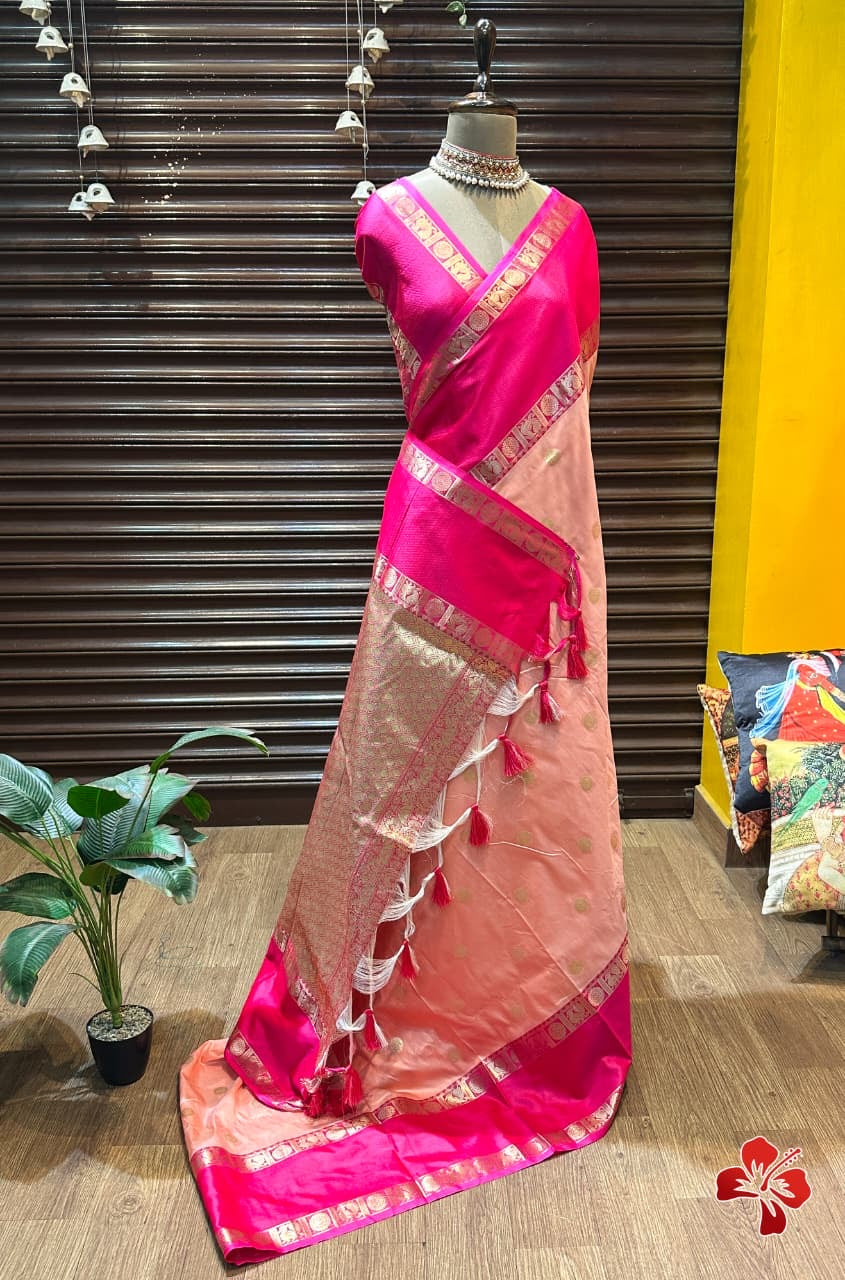 Soft semi silk saree - coin chakra