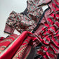 Semi modal silk saree with ajrakh prints