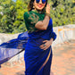 Beautiful Mangalagiri Silk cotton saree with zari checks