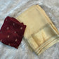 Beautiful soft viscous Russian silk saree with satin border (Prebooking)