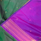 Beautiful semi silk saree with pochampally border