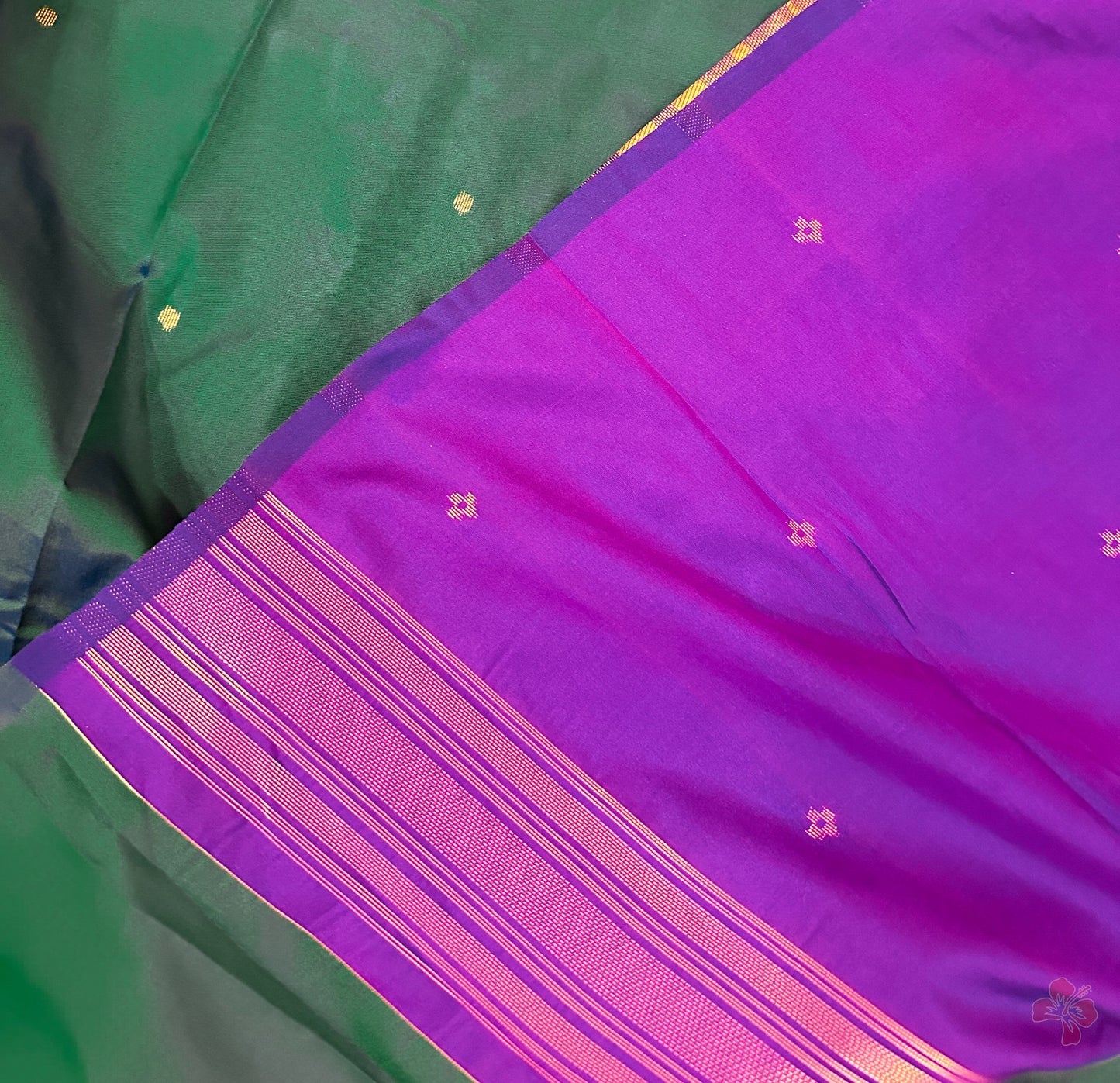 Beautiful semi silk saree with pochampally border