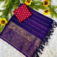 Beautiful semi dola silk sarees with zari lines