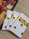 Polka weaved kerala cotton saree