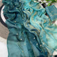 Ombré shaded fendi satin shimmer saree with sequins embroidery