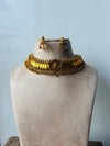 Beautiful statement Lakshmi ilakkathali necklace - gold beads