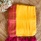 Pure authentic mul cotton saree with single zari line contrast border