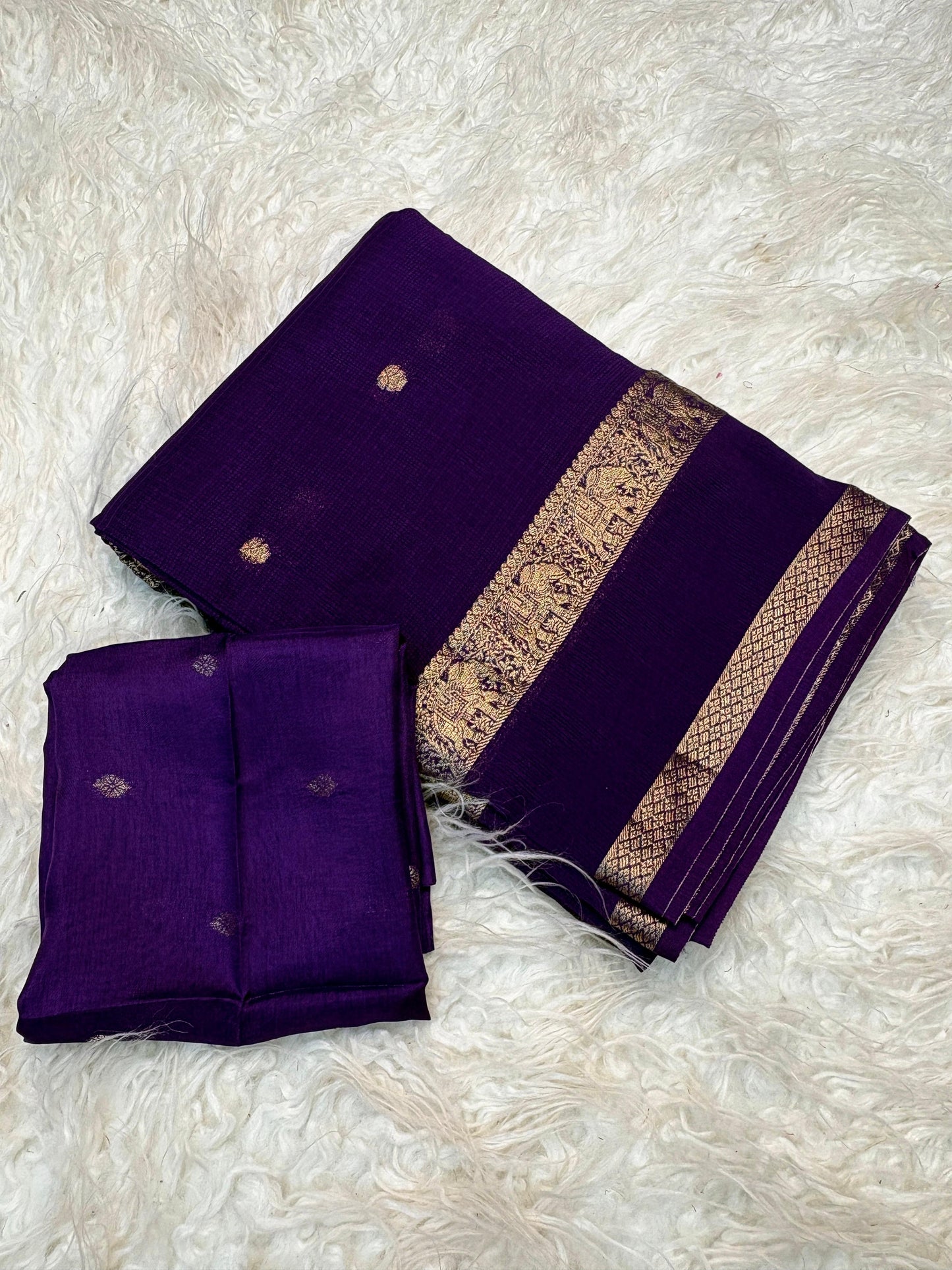 Beautiful viscose kota saree with dual jacquard border