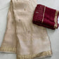Beautiful viscose georgette saree with sequins butti