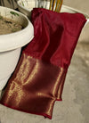Gorgeous warm silk saree with broad border