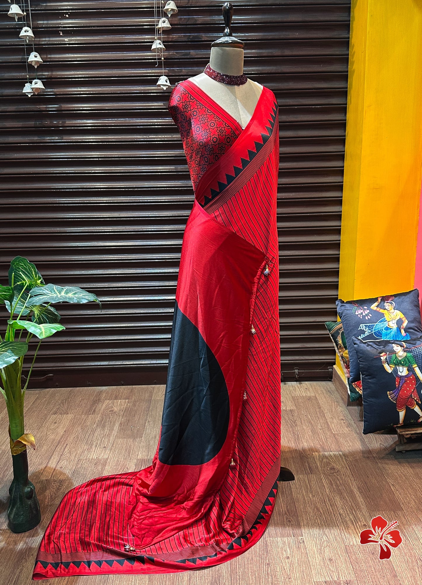 Semi gajji silk saree with running blouse