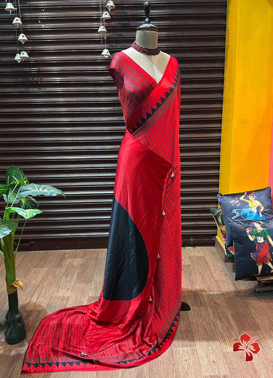 Semi gajji silk saree with running blouse
