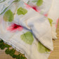 Pure mul cotton handpainted saree - Morning Glory