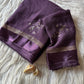 Viscous georgette saree with floral embroidery and satin border