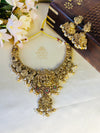 Gorgeous Lakshmi nagas necklace with white and gold beads