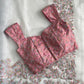 Soft Tabby silk with multi shaded embroidery