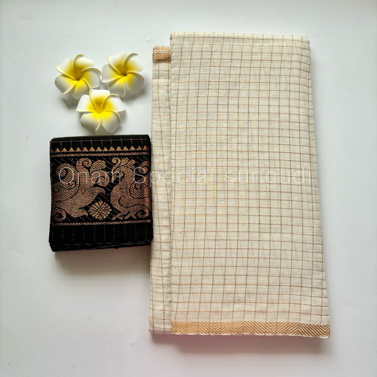 Sungudi cotton- Zari kattam