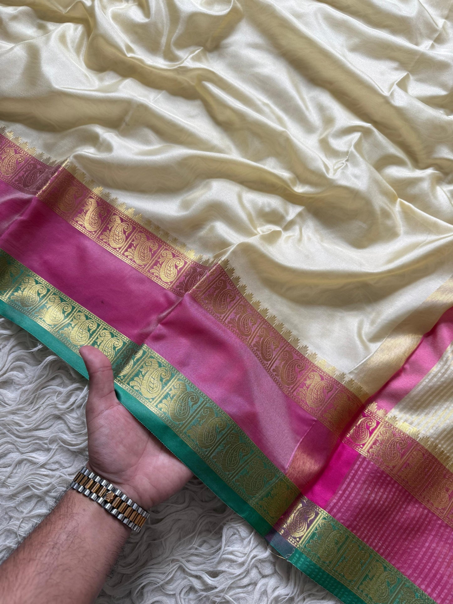 Beautiful semi gadwal Banarasi silk saree
