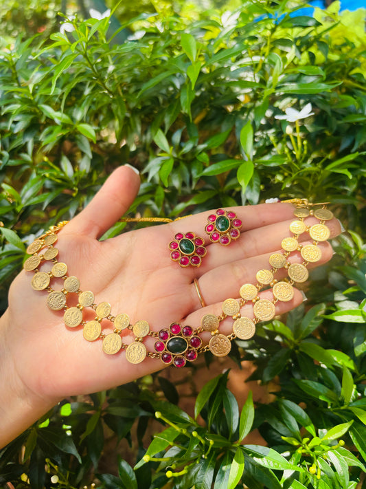 Double layer coin choker - Mix