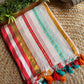 Mul cotton with multi color stripes lined with zari