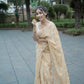 Soft georgette crepe saree with polka embroidery
