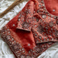 Beautiful soft organza crepe silk saree with handwork (Prebooking)