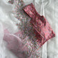 Soft Tabby silk with multi shaded embroidery