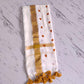 Beautiful soft mul cotton saree with heart embroidery