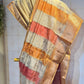 Beautiful soft tissue banarasi saree with embroidery - multi color
