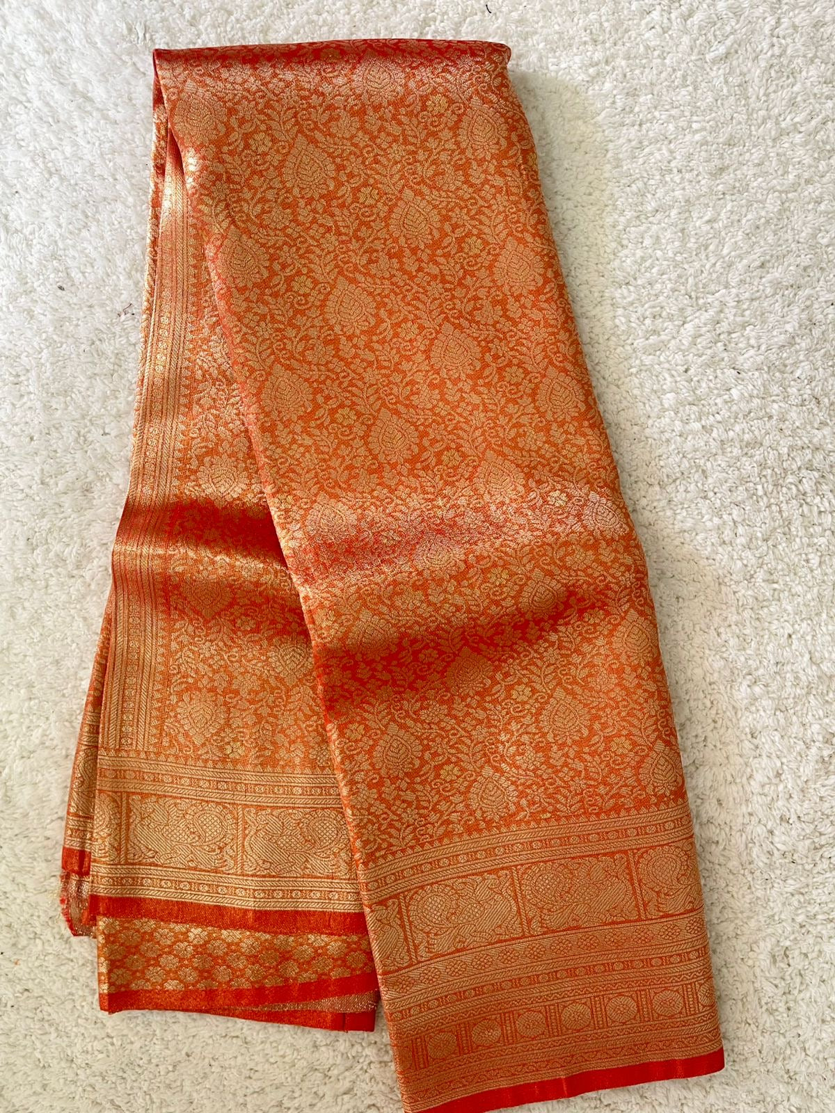Beautiful soft Banarasi brocade crepe silk sarees in pastels