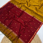 Pure Maheshwari silk cotton sarees with small border and buttis - contrast pallu and blouse