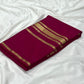 Soft semi Mysore crepe silk sarees with zari stripe broad border (Tani Malayali inspired)