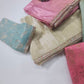 Pure tissue silk saree with handwork cutdana border and Banarasi weaving blouse