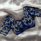 Organza handwork saree - Navy blue blouse (Prebooking)