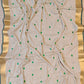 Pure authentic mul cotton saree with heart embroidery