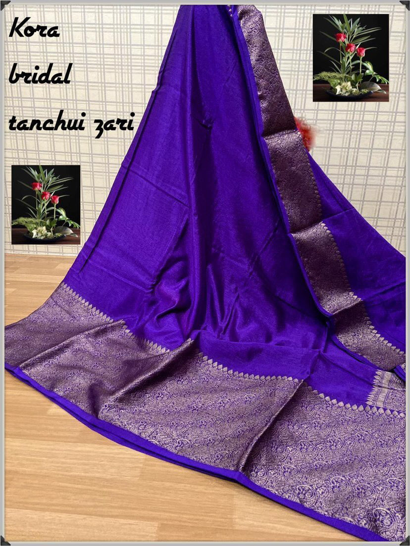 Gorgeous warm silk saree with broad border