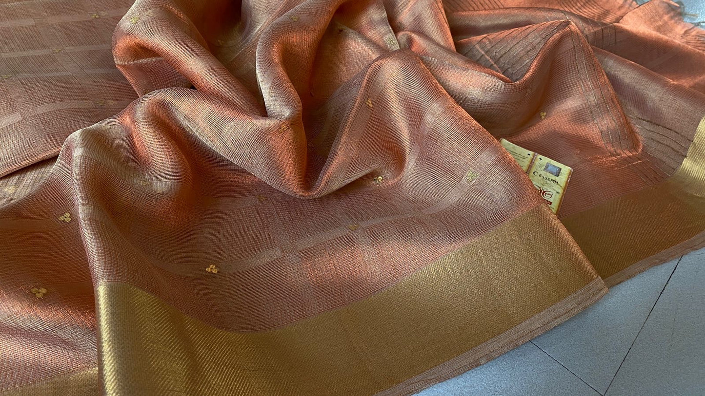 Pure Tissue tussar silk with sequins