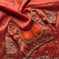 Beautiful soft organza crepe silk saree with handwork (Prebooking)