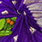 Beautiful semi satin silk saree with pichwai weavings