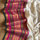 Pure and authentic mul cotton saree with broad kanchi weaved border