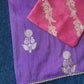 Premium Pure viscous dola silk saree with contrast blouse