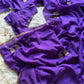 Mrunal Thakur inspired purple handwork organza saree