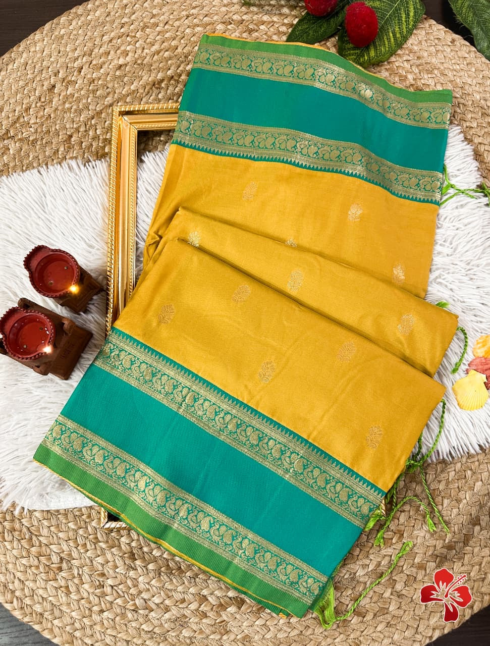 Beautiful semi silk saree with contrast border (Prebooking 35 days)