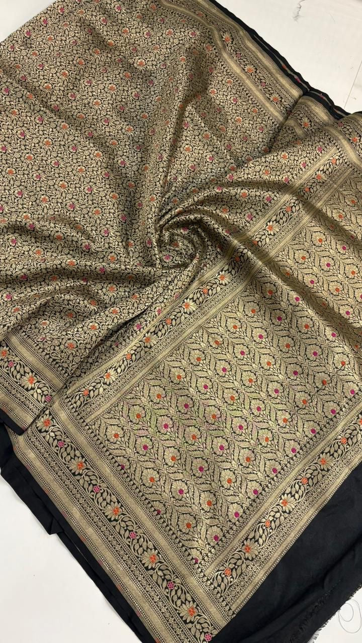 Beautiful heavy brocade katan silk sarees!