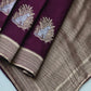 Soft viscous silk saree with jaguar motifs