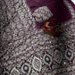 Soft and beautiful crepe silk saree with ajrakh prints and mirror work